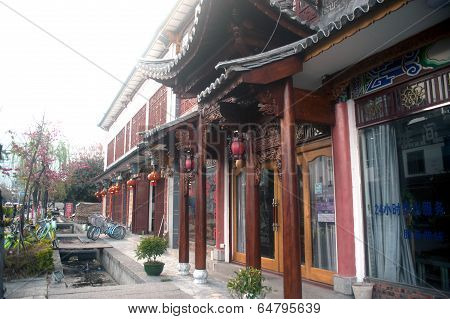 Old souvenir House In Dali Ancient Town.