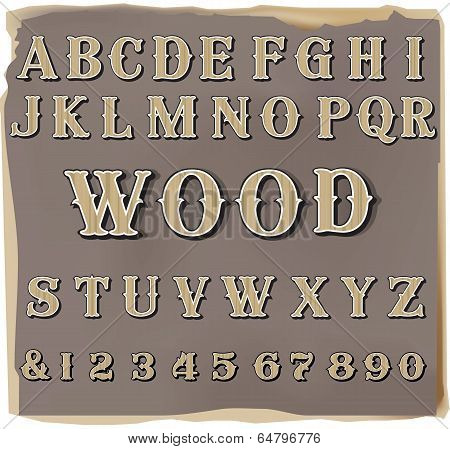 Wood font design