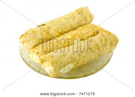 Tre frysta Eggrolls