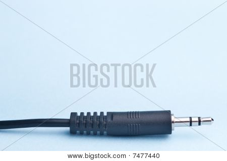 Audio Mini Jack på blå