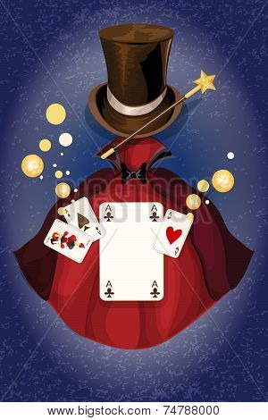 Magician colored background