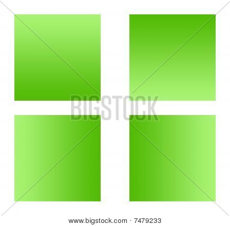 Yeşil degrade düğmeleri