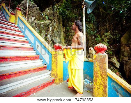 Batu Caves, Malaysia - Jan 18 2014 : Thaipusam At Batu Caves Temple, Malaysia On January 18, 2014. T