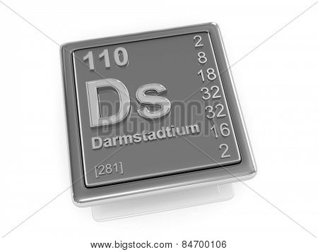 Darmstadtium. Chemical element. 3d