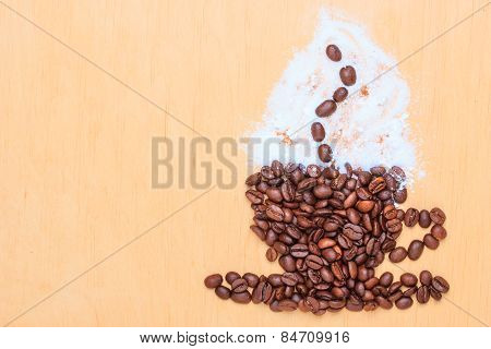 Coffee Cup Made From Roasted Beans