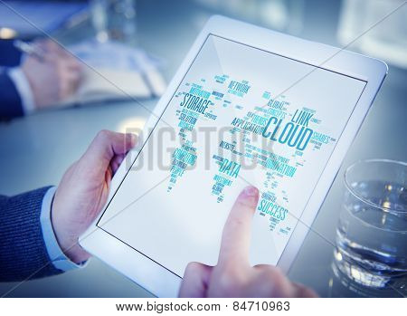 Link Cloud Computing Technology Data Information Concept
