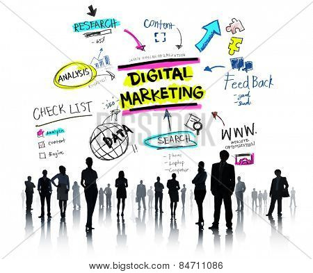 Digital Marketing Branding Strategy Online Media Concept