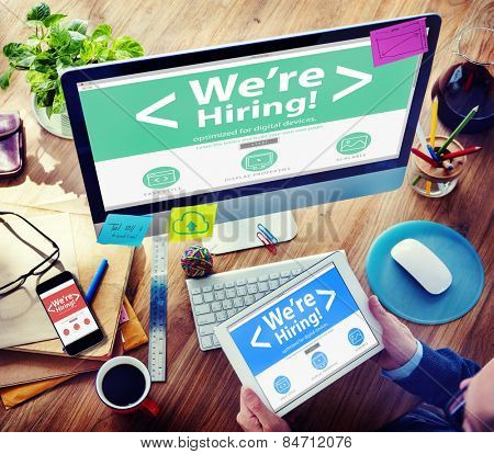 Business Worker Recruitment Hiring Office Working Concept