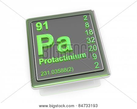Protactinium. Chemical element. 3d