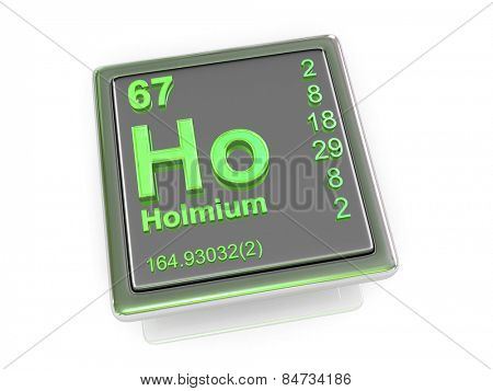 Holmium. Chemical element. 3d