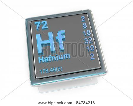 Hafnium. Chemical element. 3d