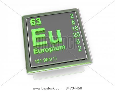 Europium. Chemical element. 3d