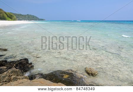 Stunning View Of White Sand Beach Of Tachai Island, Thailand