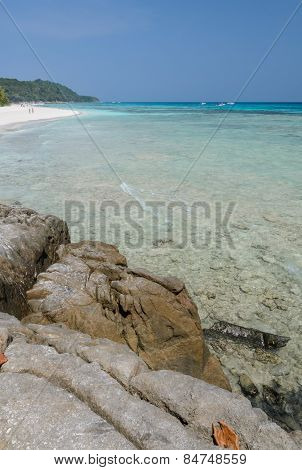 Crystal Clear Water Of Tachai Island, Thailand