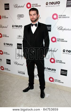 LOS ANGELES - FEB 22:  Chace Crawford at the Elton John Oscar Party 2015 at the City Of West Hollywood Park on February 22, 2015 in West Hollywood, CA