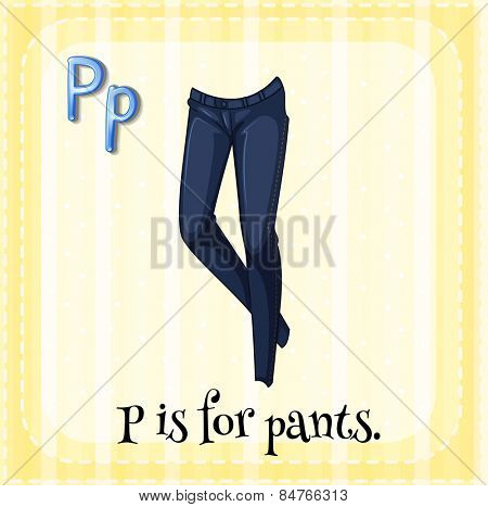 Alphabet P is for pants