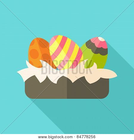 Easter Nest With Eggs