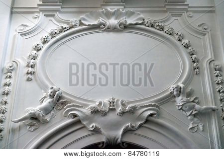 SALZBURG, AUSTRIA - DECEMBER 13: The Lamb of God, fragment of the dome of Salzburg Cathedral on December 13, 2014. Salzburg Cathedral is renowned for its harmonious Baroque architecture.