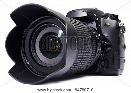 Dslr Camera White Isolated