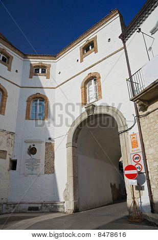 Historiske Palace. Bovino. Apulien. Italien.