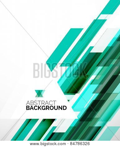 Abstract flyer brochure template design background, simple geometric shapes on white, straight lines and blocks