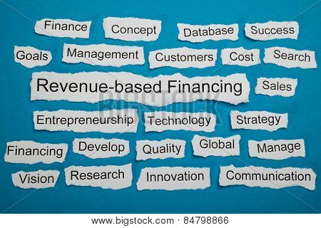 Revenue-based Financing Text On Piece Of Torn Paper