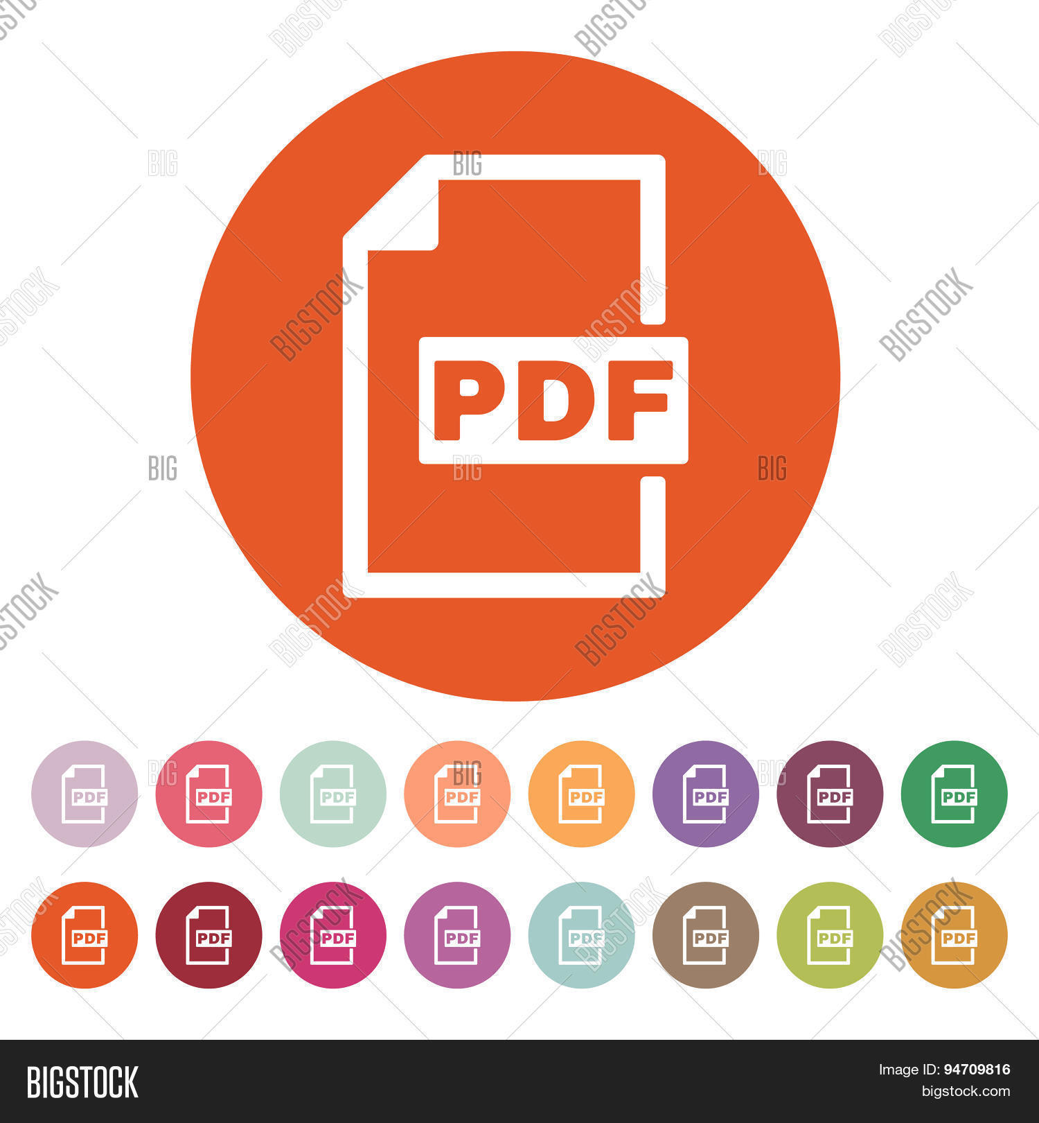 Pdf Icon. File Format Vector & Photo (Free Trial) Bigstock