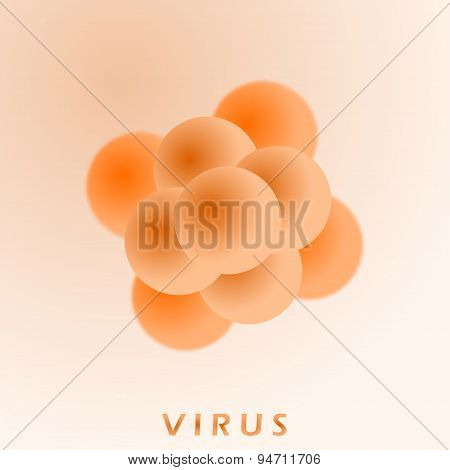 Virus Particles On Gradient Background