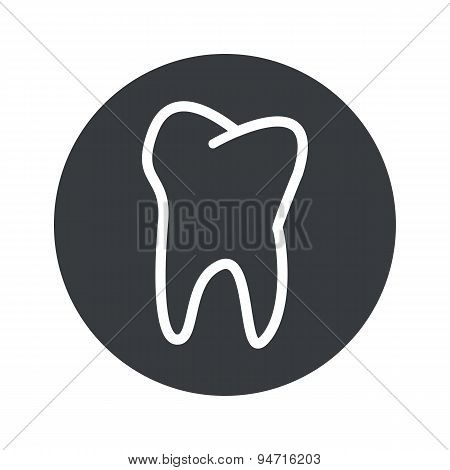Monochrome round tooth icon