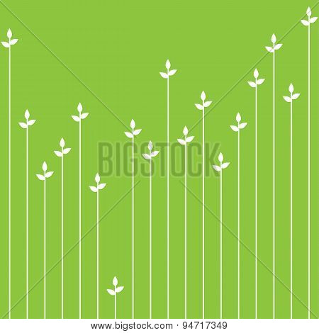 Green Organic Seamless Floral Pattern