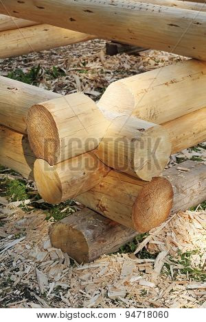 Sample Of Loghouse Construction Process.