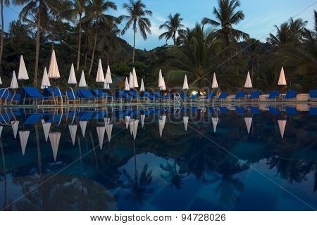 Evening Pool on Charlie Beach.