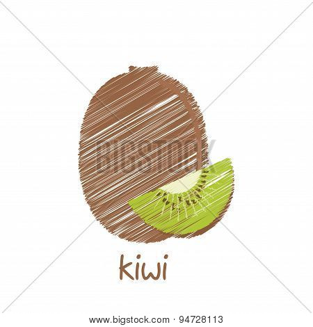 kiwi fruit, sketch design
