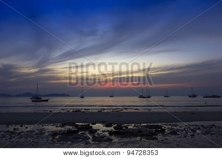 Night. Low Tide.