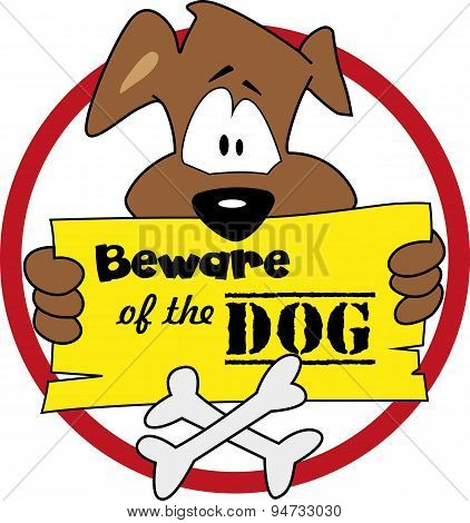 Beware of the dog - illustration vector