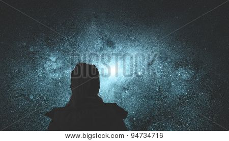 Girl watching the stars.