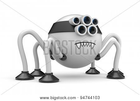 Cute robot spider