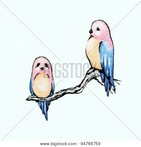 A Birds With A Pink Head