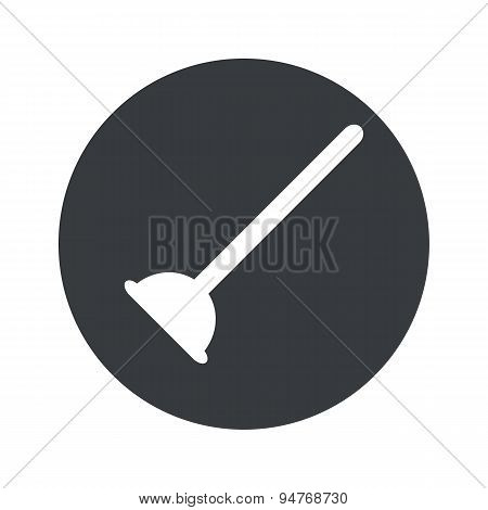 Monochrome round plunger icon