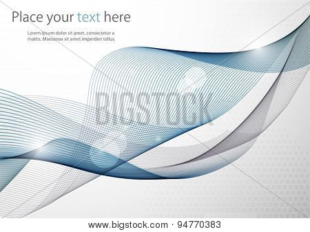 Abstract color wave design element