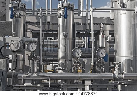 Close Up Of A Modern Natural Gas Processing Plant