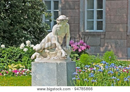 Tsarskoye Selo (Pushkin). Saint-Petersburg, Russia. The Nymph Sculpture