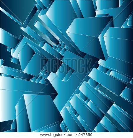 3D Vector virtuális utca-és városrészlet