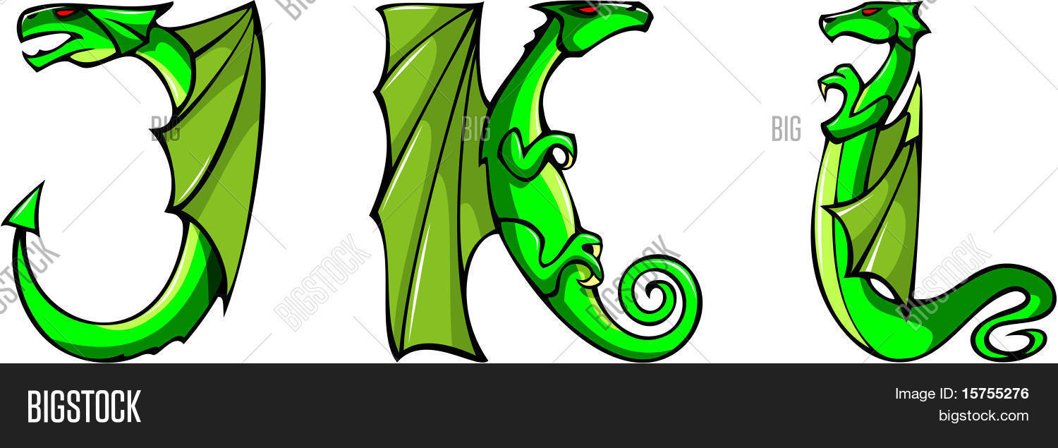 Dragons Alphabet J K Vector Photo Free Trial Bigstock