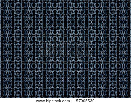 Abstract graphic background with tracery light blue pattern. 3d render