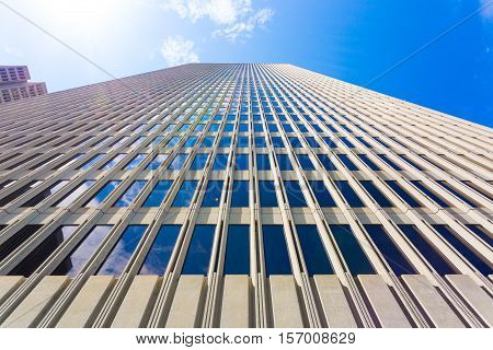 One Embarcadero Building Facade Low Angle Sky
