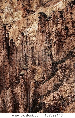 Unusual rock formation, stones, reefs, cliffs, red rocks