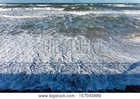 the waves of the sea Sunny day