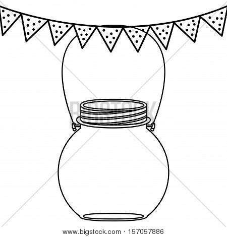 Mason jar icon. Retro vintage and decoration  theme. Isolated design. Vector illustration