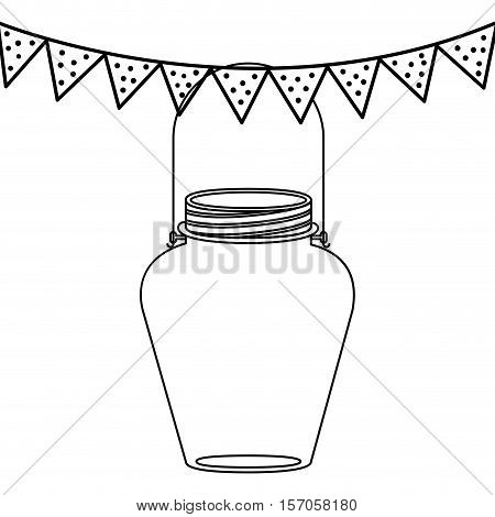Mason jar icon. Retro vintage and decoration  theme. Isolated design. Vector illustration